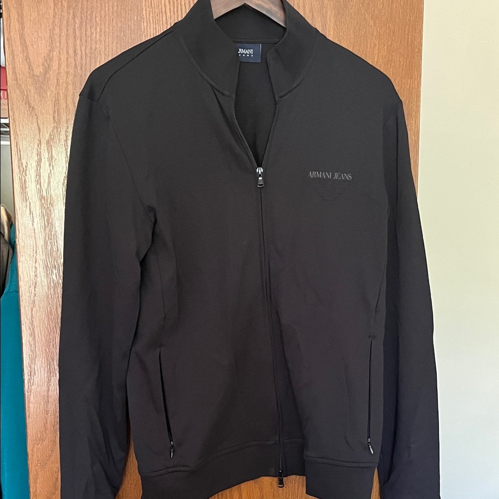 Armani Jeans Classic Black Zip-Up Jacket